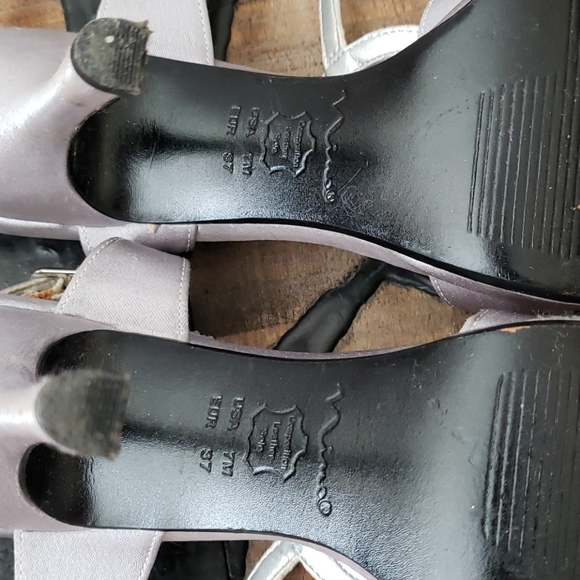 Mia Silver Dress Heels Size 7 Leather sole - Picture 5 of 6